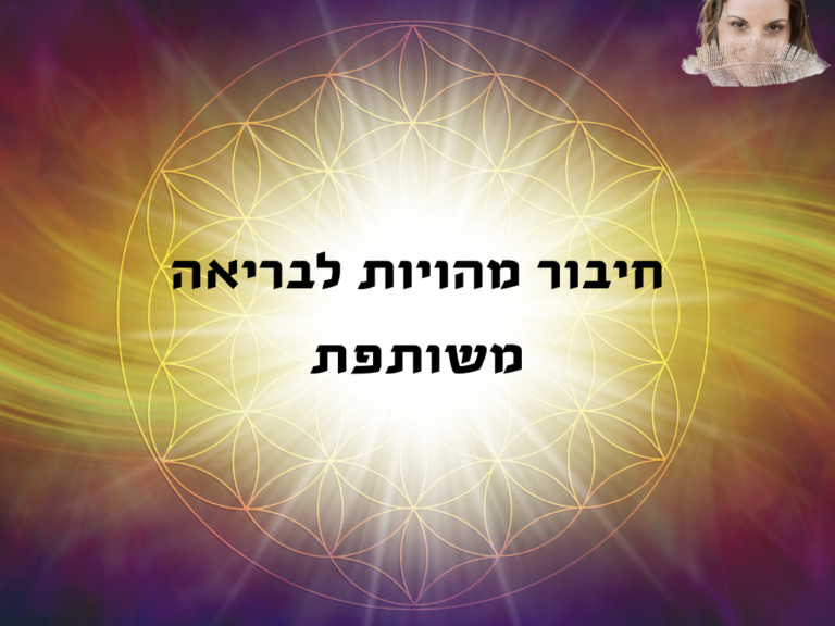 Read more about the article <strong>חיבור מהויות לבריאה משותפת</strong>